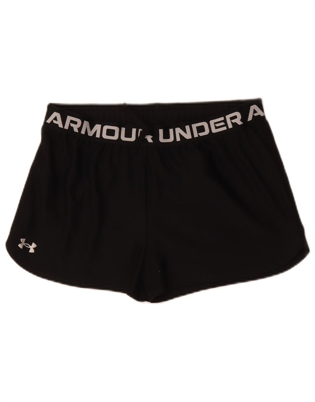 Γραφικό αθλητικό σορτς για κορίτσια UNDER ARMOR 13-14 ετών XL μαύρο πολυεστέρα