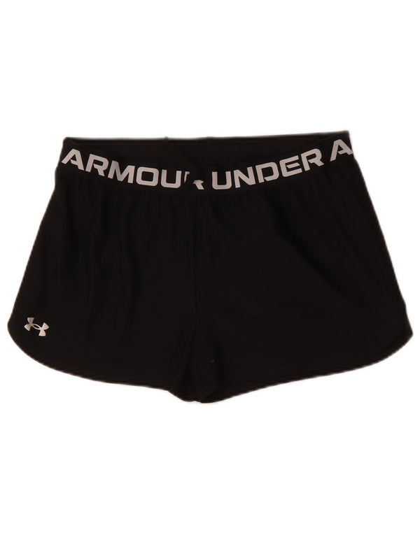 Γραφικό αθλητικό σορτς για κορίτσια UNDER ARMOR 13-14 ετών XL μαύρο πολυεστέρα