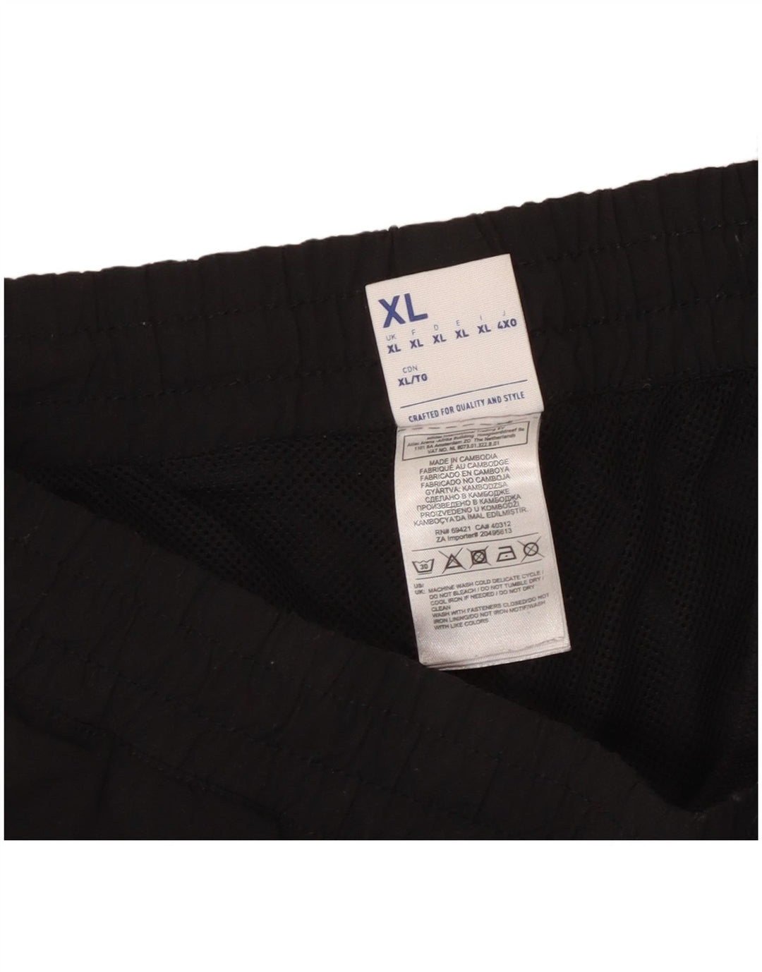 Ανδρική φόρμα Reebok Παντελόνι Joggers XL Μαύρο Colourblock Πολυεστέρας