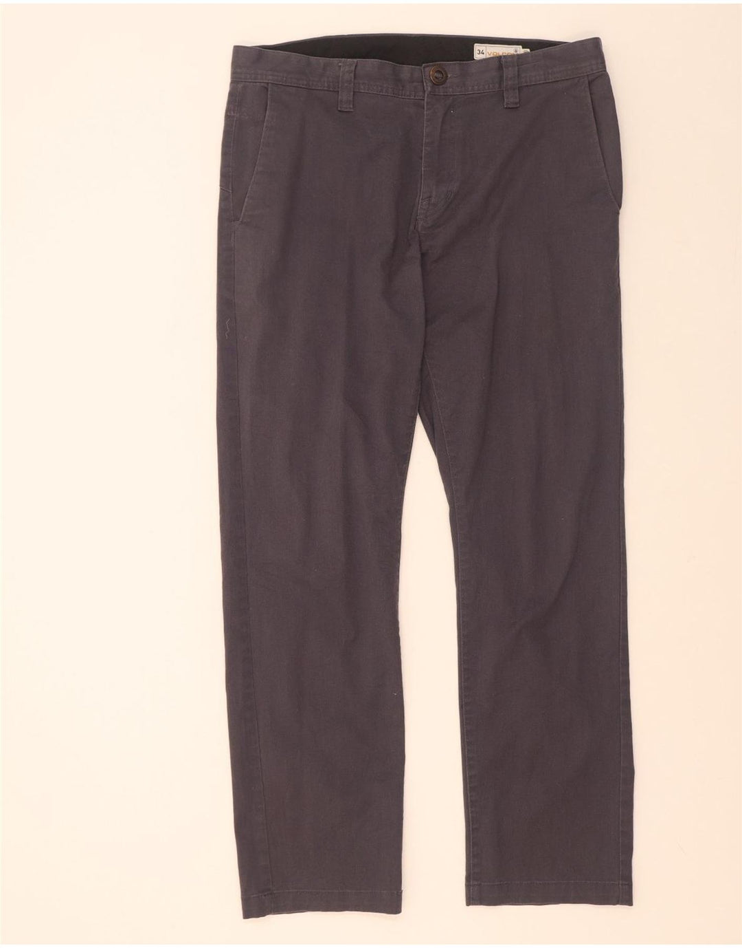 Ανδρικό ίσιο παντελόνι Chino Volcom W34 L32 Γκρι βαμβακερό