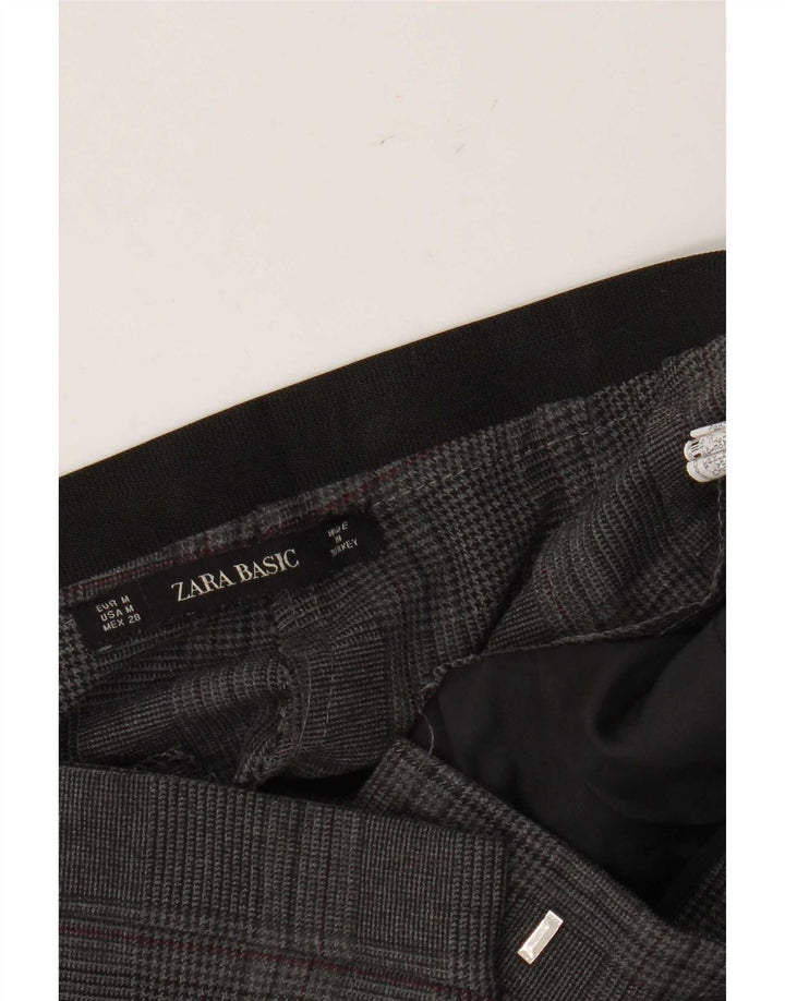 Zara Γυναικείο Slim Suit Παντελόνι Medium W28 L27 Grey Check