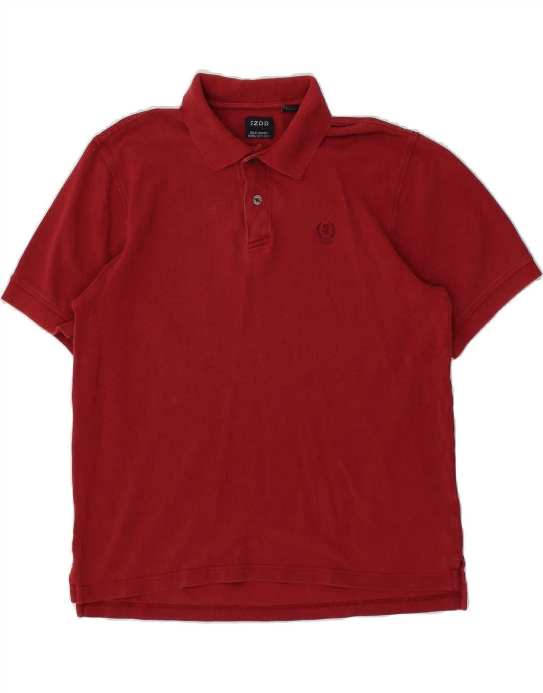 IZOD Mens Polo Shirt Medium Red Cotton Vintage Izod and Second-Hand Izod from Messina Hembry 