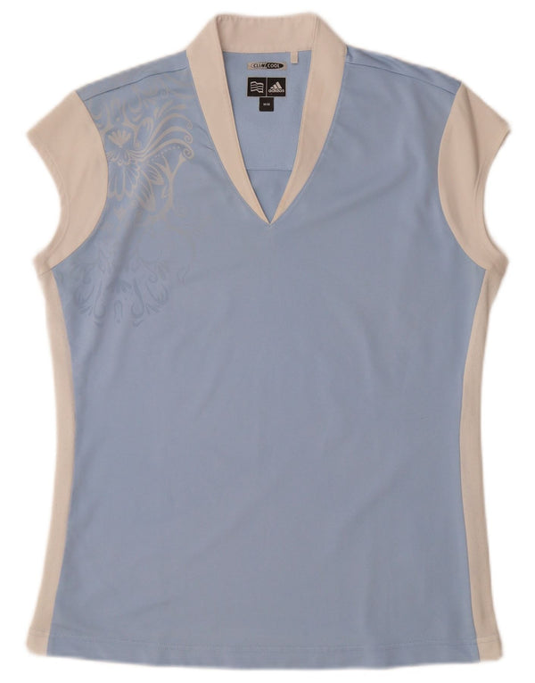 Γυναικείο μπλουζάκι ADIDAS Climacool Top UK 14 Medium Blue Colourblock