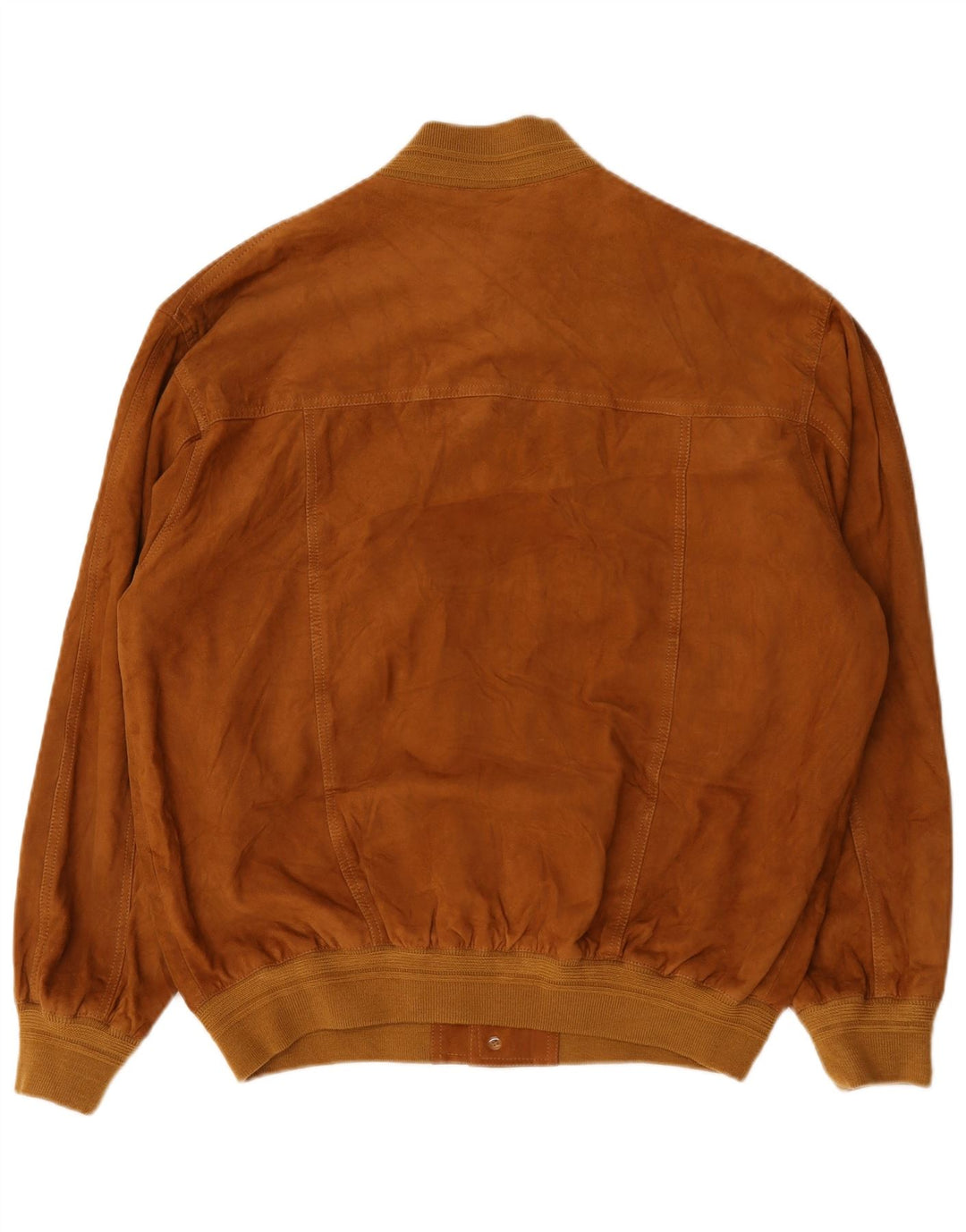 Vintage Ανδρικό Suede Bomber Jacket IT 56 3XL Καφέ Δερμάτινο
