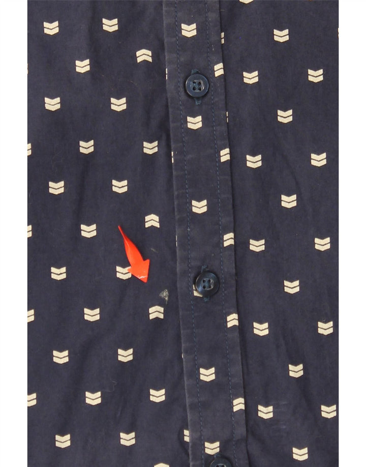 BILLABONG Ανδρικό κοντομάνικο πουκάμισο με λεπτή εφαρμογή Βαμβακερό μεσαίο μπλε ναυτικό