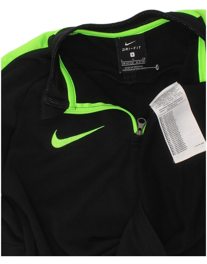 Nike Boys Dri Fit πουλόβερ αθλητική φόρμα 8-9 ετών Small Black Colourblock