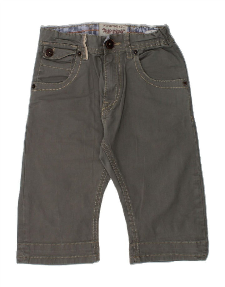 LEVI'S Boys Capri Trousers 7-8 Years W24 L10  Grey Cotton | Vintage Levi's | Thrift | Second-Hand Levi's | Used Clothing | Messina Hembry 