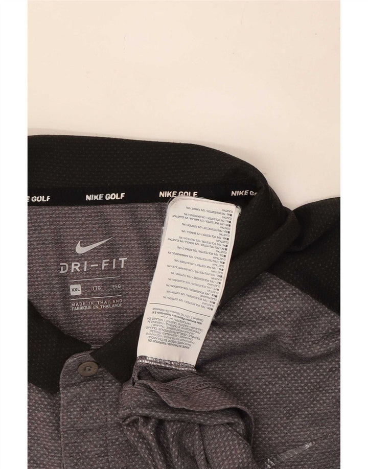 Ανδρικό μπλουζάκι Nike Dri Fit Polo 2XL Grey Colourblock Polyester