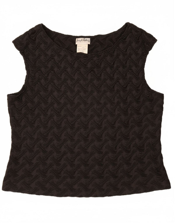 JOSEPH RIBKOFF Γυναικεία αμάνικη μπλούζα τοπ UK 18 XL Μαύρο Πολυεστέρας