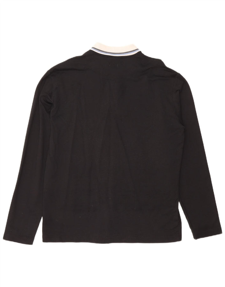 AUSTRALIAN L'ALPINA Mens Polo Shirt IT 56 2XL Black Colourblock