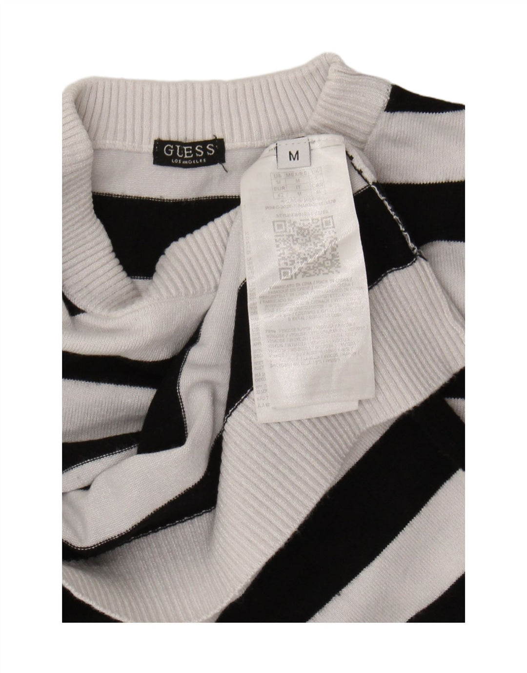 Γυναικείο πουλόβερ Guess Graphic Crew Neck Jumper UK 12 μεσαία λευκή βισκόζη