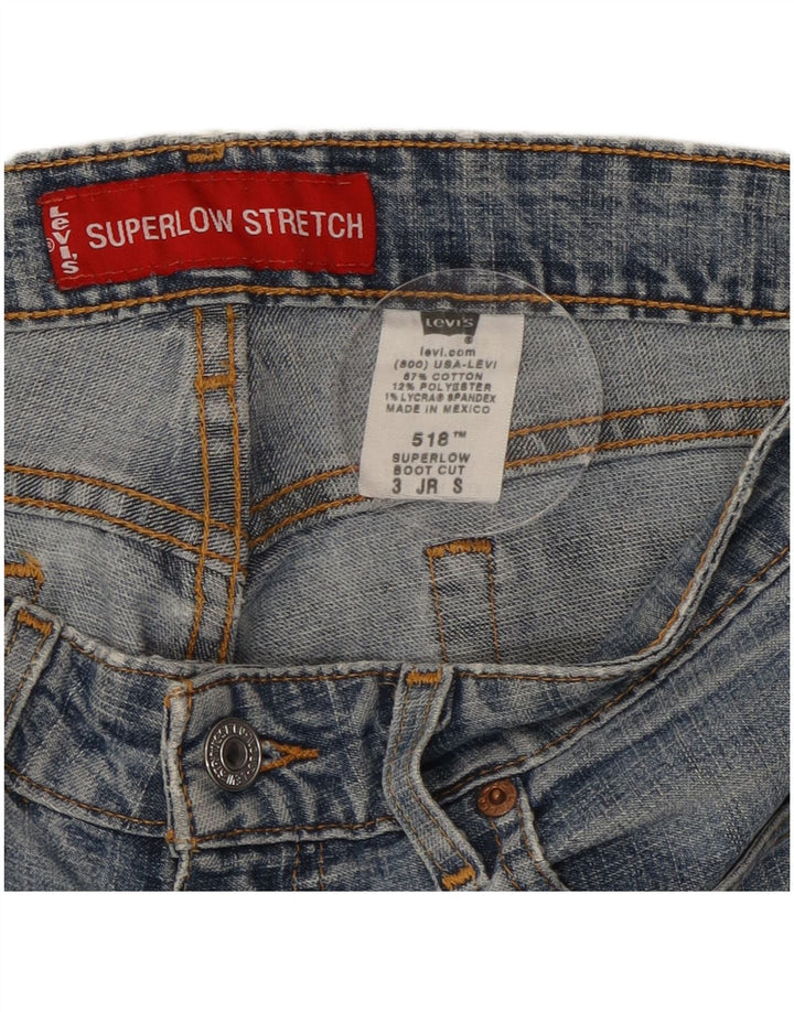 Levi's Womens 518 Super Low Bootcut Jeans US 3 Small W28 L30 Blue Cotton