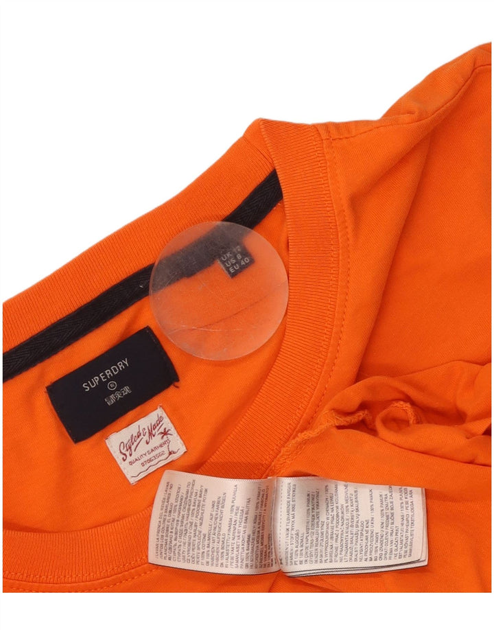 Superdry Γυναικείο Γραφικό Μακρυμάνικο UK 12 Βαμβακερό μεσαίο πορτοκαλί