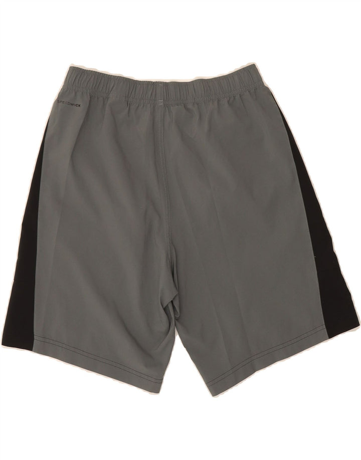 REEBOK Mens Sport Shorts Small  Grey Colourblock Polyester Vintage Reebok and Second-Hand Reebok from Messina Hembry 