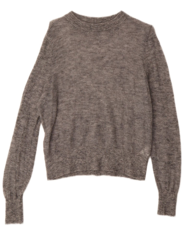 MINT VELVET Γυναικείο πουλόβερ με λαιμόκαυστο UK 18 XL γκρι μοχέρ