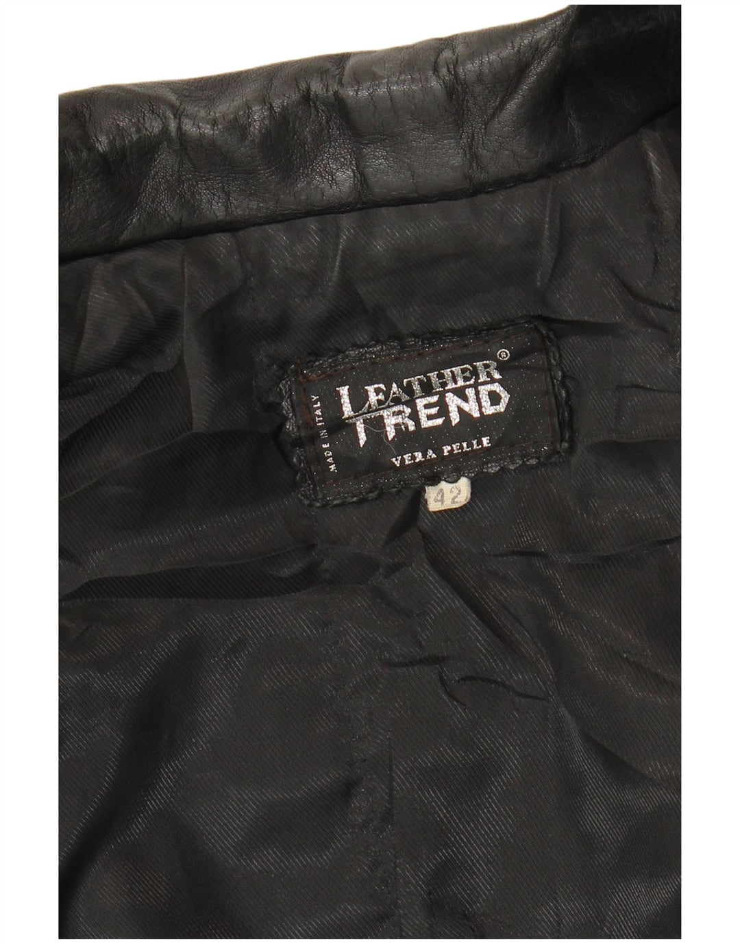 VINTAGE Γυναικείο Δερμάτινο Μπουφάν IT 42 Μεσαίο Μαύρο Δερμάτινο