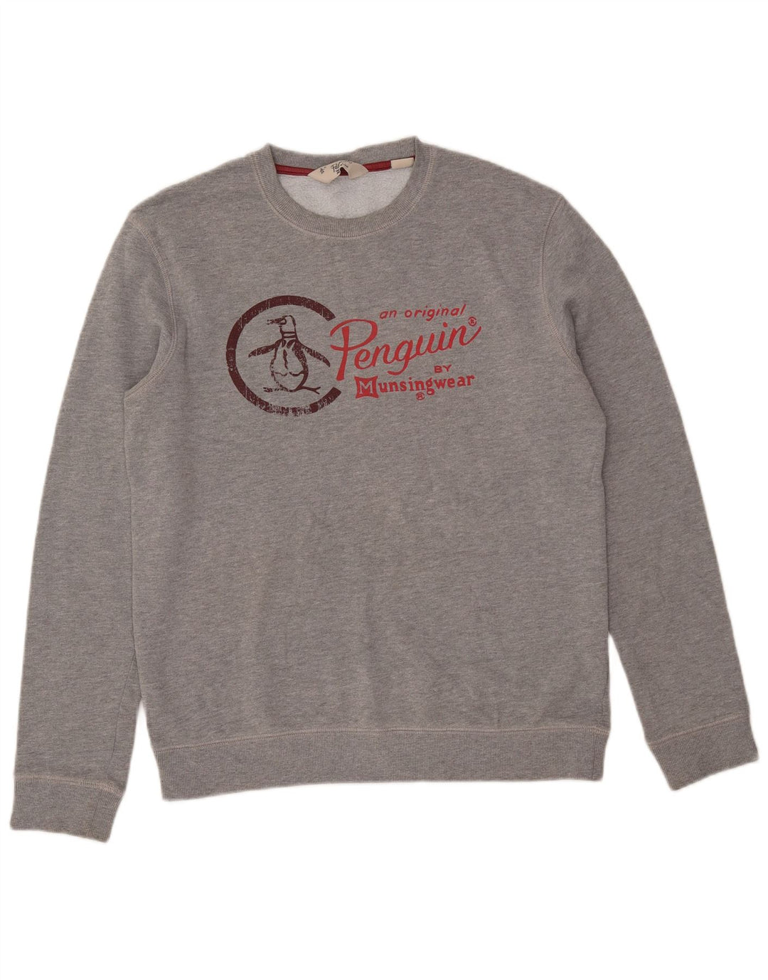 Ανδρικό γραφικό φούτερ PENGUIN Jumper μεγάλο γκρι βαμβακερό