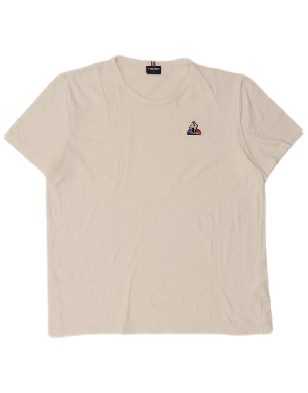 Ανδρικό T-Shirt Le Coq Sportif Top μεγάλο λευκό βαμβακερό