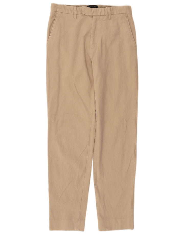 Γυναικείο ίσιο παντελόνι Ted Baker W28 L29 Μπεζ βαμβακερό