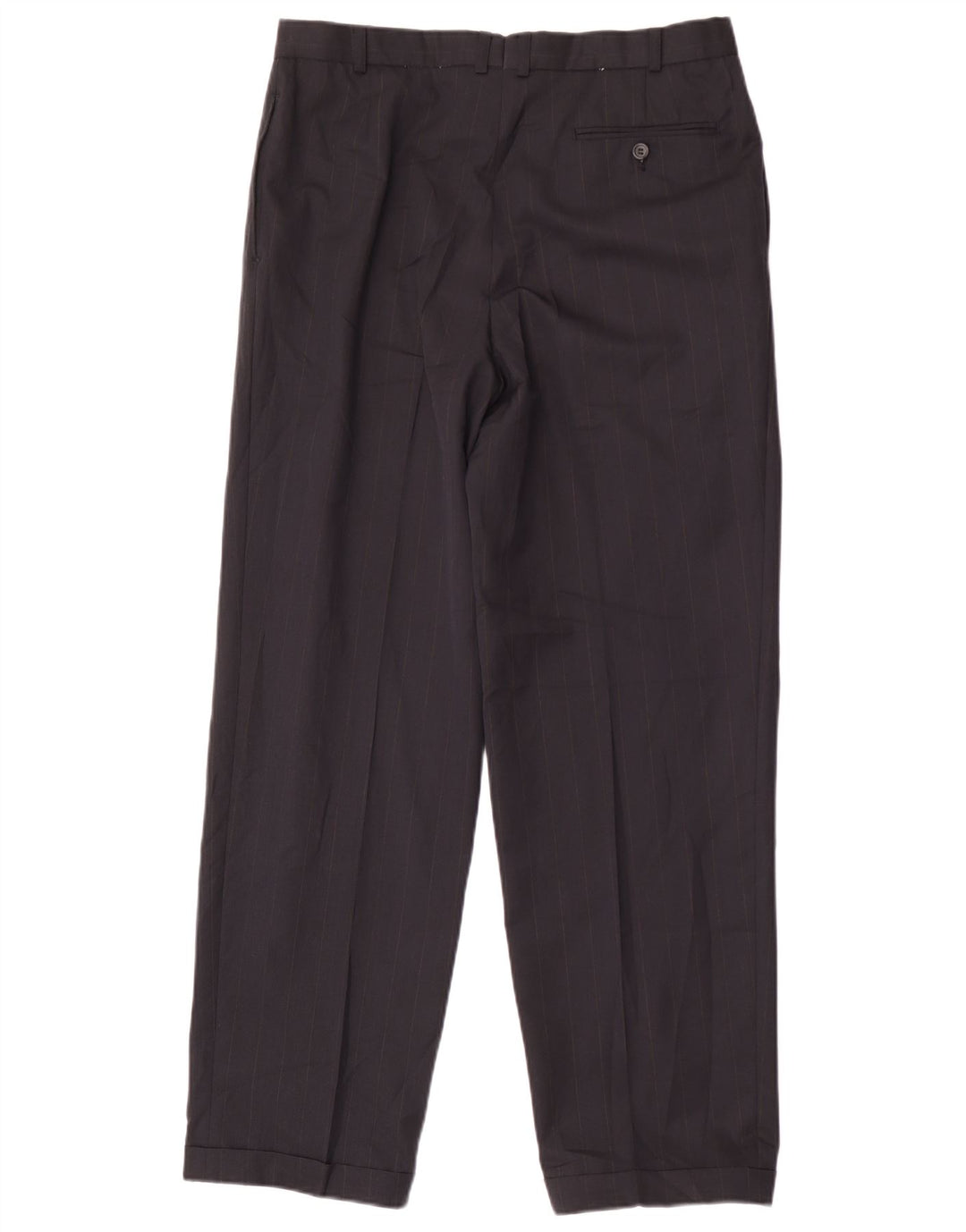 Marks & Spencer Ανδρικό παντελόνι με καρφίτσα W36 L31 Navy Blue Polyester