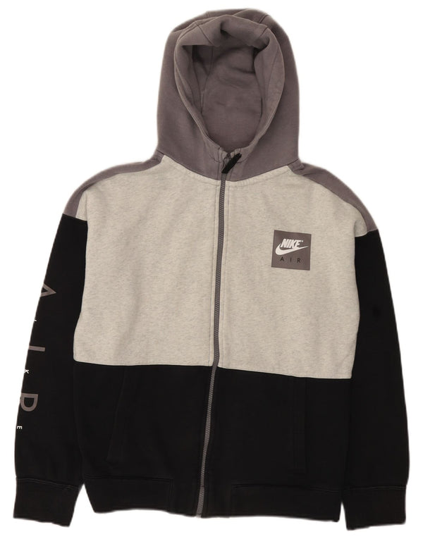 Πουλόβερ NIKE Boys Air Graphic με κουκούλα 13-14 ετών XL μαύρο χρώμα