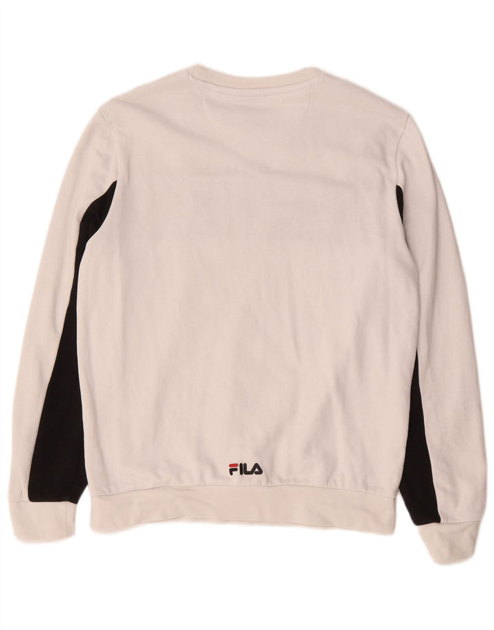 Ανδρικό γραφικό φούτερ Fila Small White Colourblock