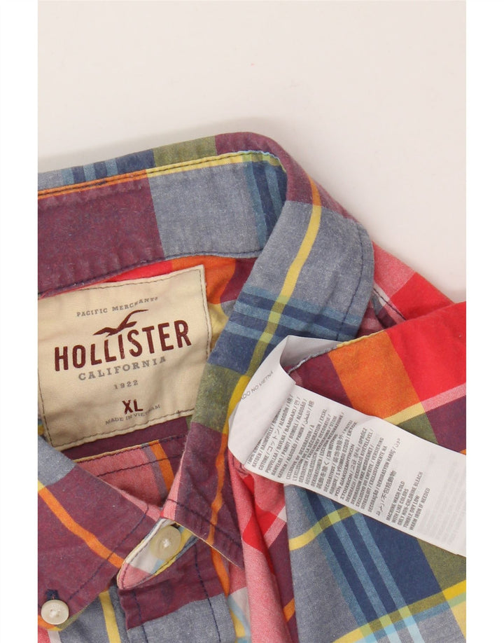 Ανδρικό πουκάμισο Hollister XL πολύχρωμο βαμβακερό καρό