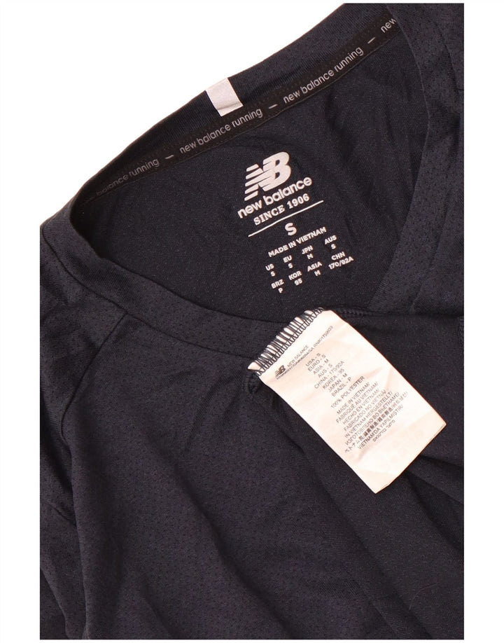 New Balance Ανδρικό T-Shirt Top Small Navy Blue Polyester