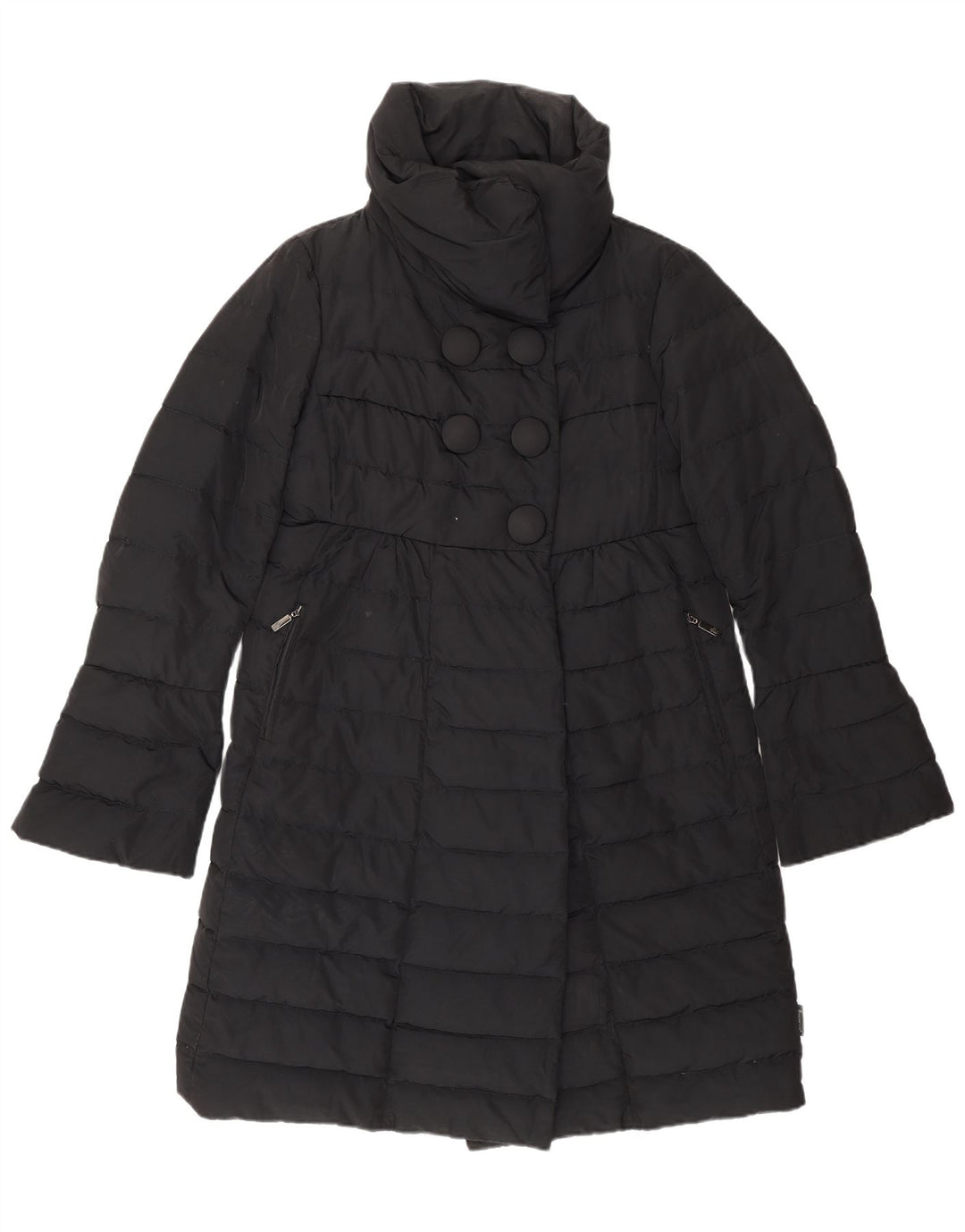 MONCLER Γυναικείο παλτό με επένδυση μεγέθους 1 Small Black Polyamide Classic