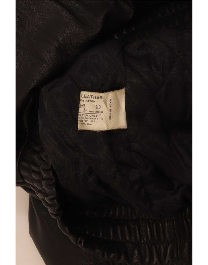 Vintage Ανδρικό Δερμάτινο Μπουφάν IT 50 Large Μαύρο