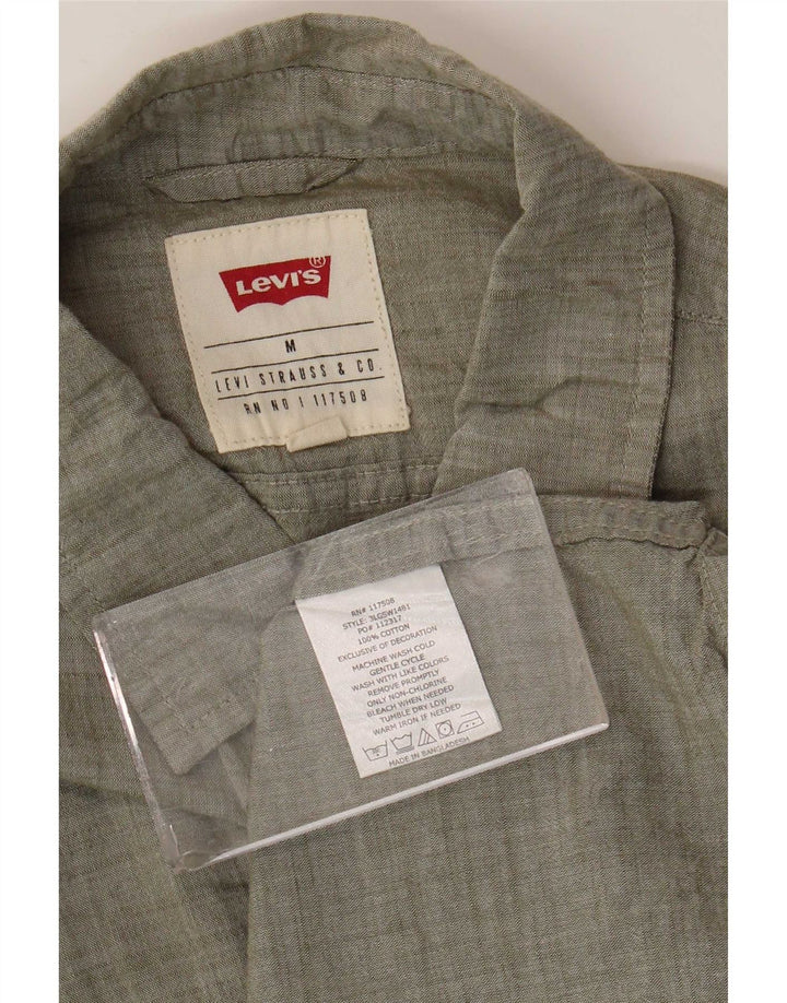 Ανδρικό κοντομάνικο πουκάμισο Levi's, μεσαίο γκρι βαμβακερό