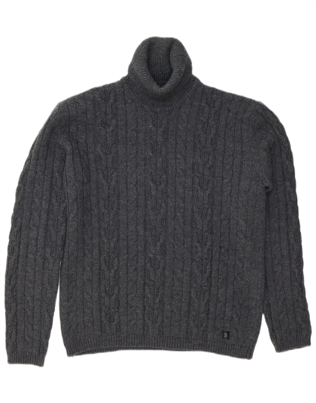 CALVIN KLEIN JEANS Γυναικείο πουλόβερ υπερμεγέθη ρολό πουλόβερ UK 18 XL Γκρι