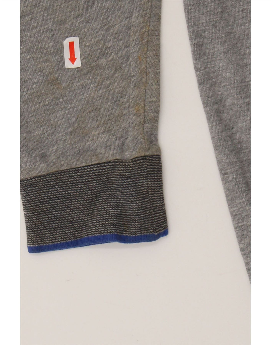 HUGO BOSS Mens Graphic Top Long Sleeve Small Grey Cotton