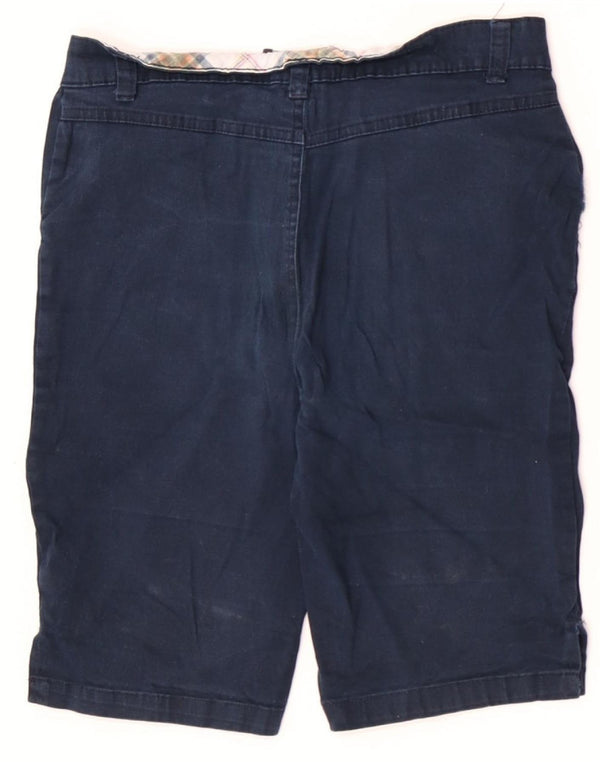 Eddie Bauer Boys Chino Shorts 15-16 Years W26 Navy Blue Cotton