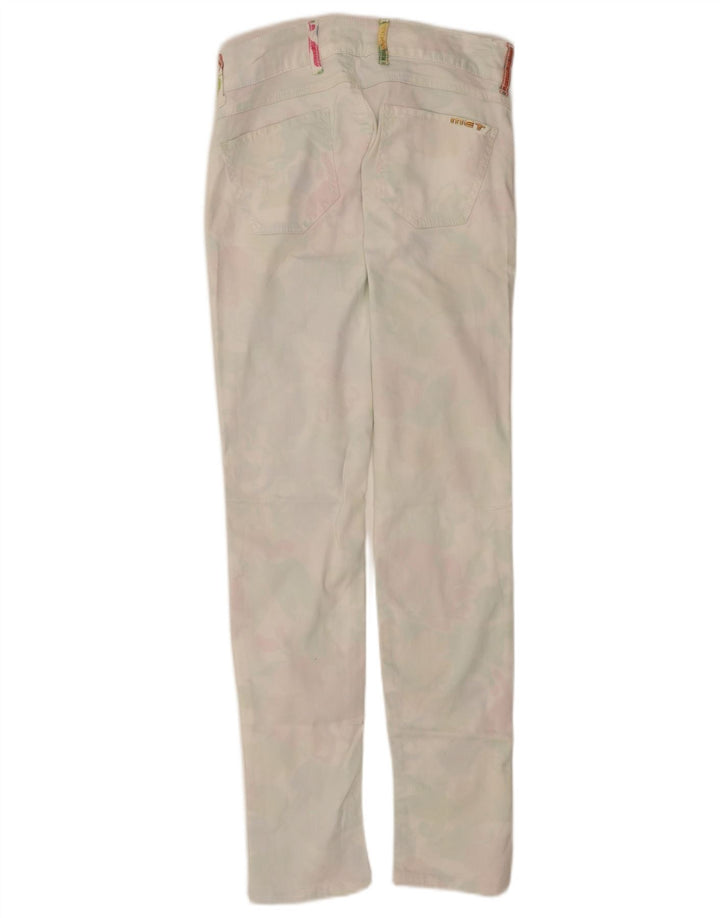 MET Γυναικείο Slim Jeans W30 L32 Λευκό βαμβακερό