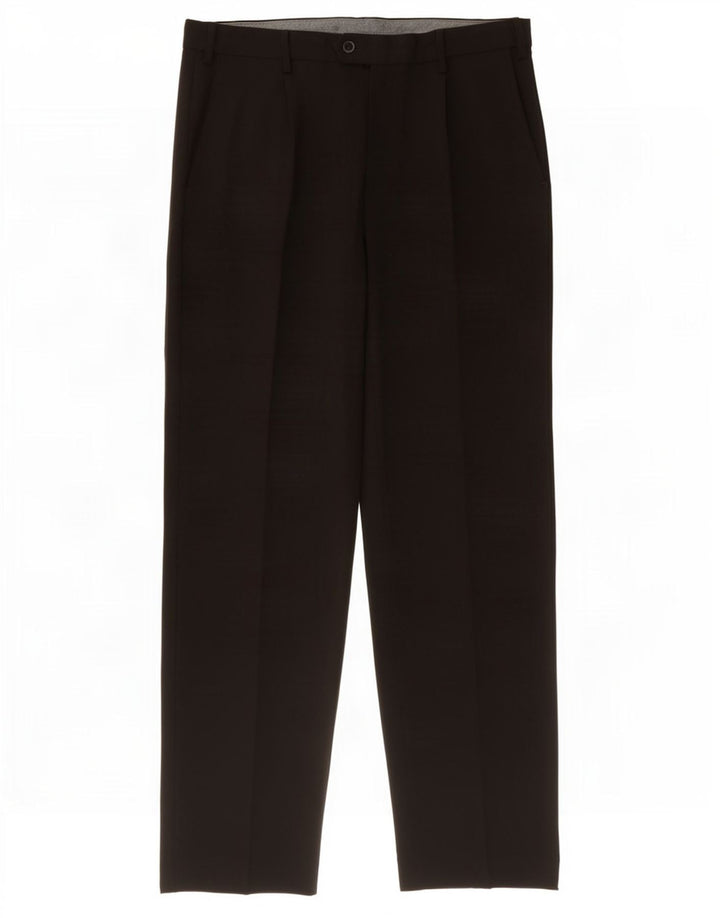 Marks & Spencer Ανδρικό παντελόνι κανονικό κοστούμι W36 L33 μαύρο πολυεστέρα