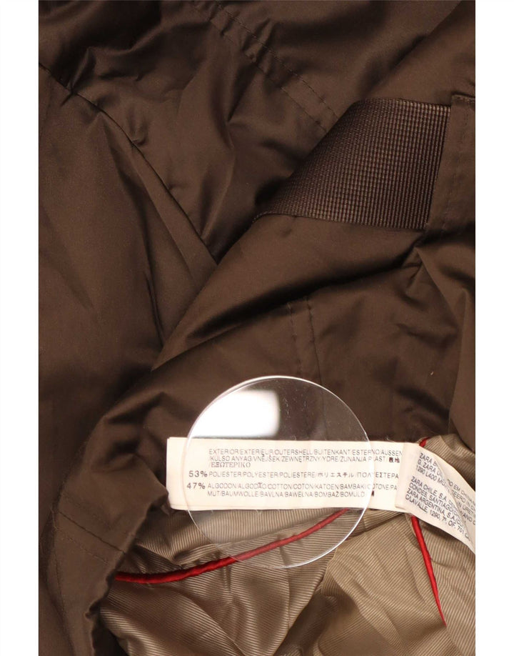 Zara Γυναικείο μπουφάν με κουκούλα UK 10 Small Brown Πολυεστέρας