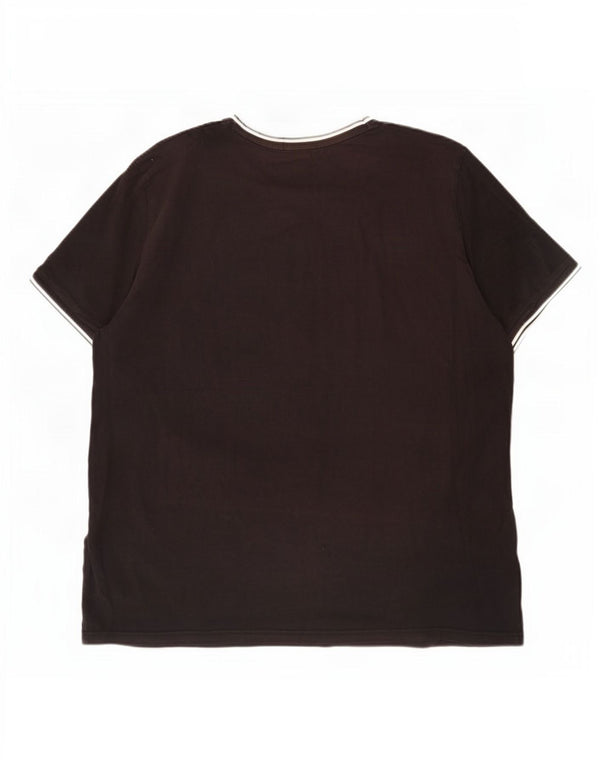 Fred Perry Ανδρικό T-Shirt Top 2XL Μαύρο βαμβακερό