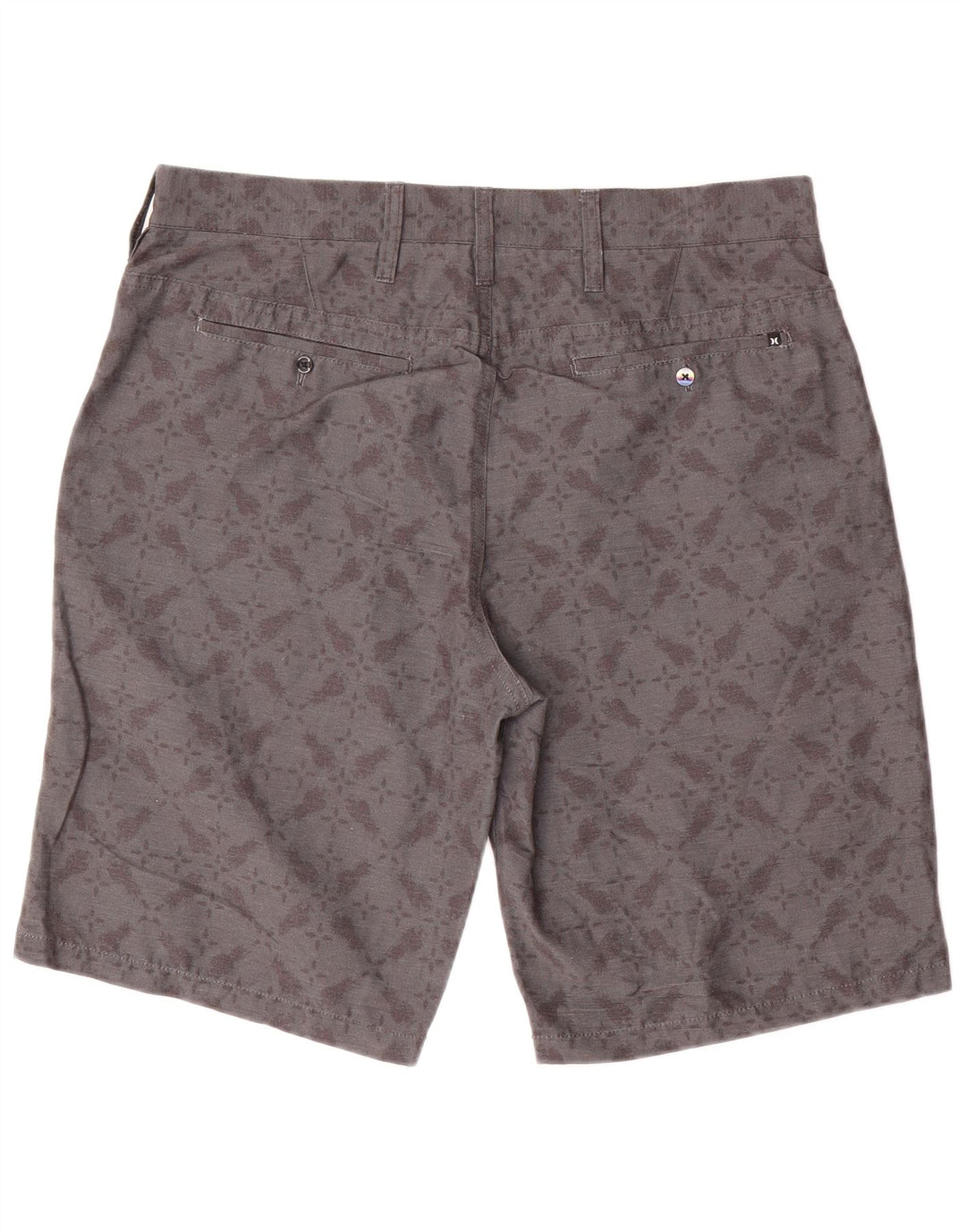 Ανδρικό σορτς Chino Hurley W33 Μεσαίου Γκρι γεωμετρικού πολυεστέρα