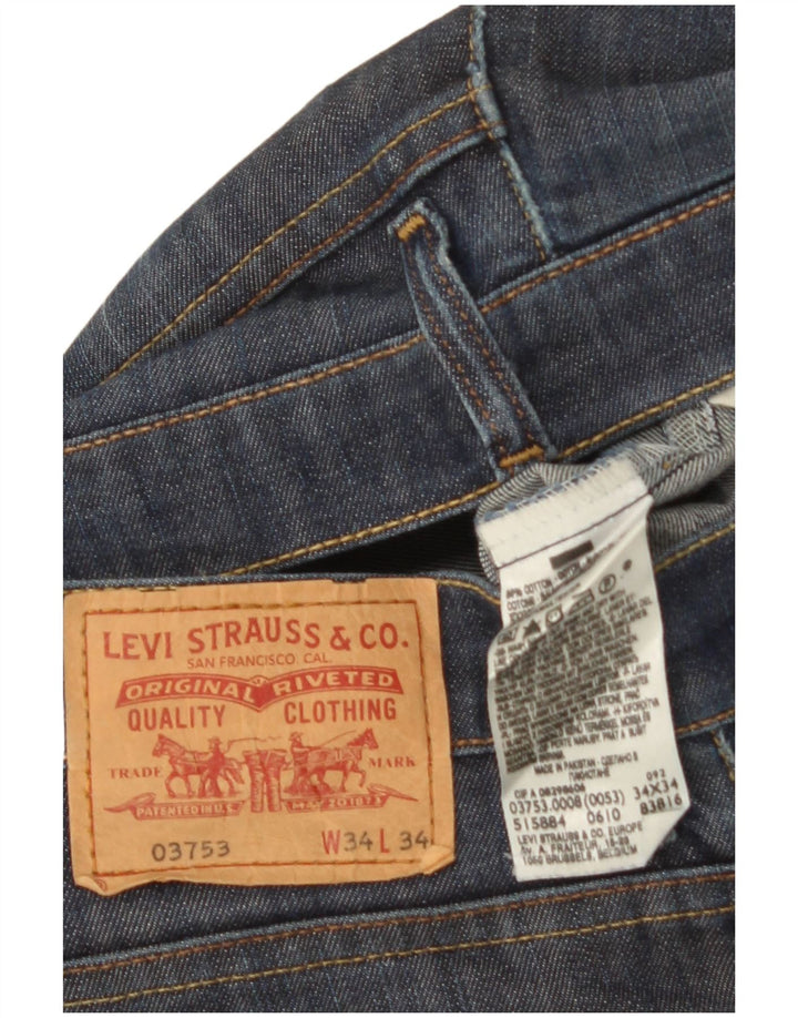 Ανδρικό τζιν Levi's Straight W34 L34 Navy Blue Cotton