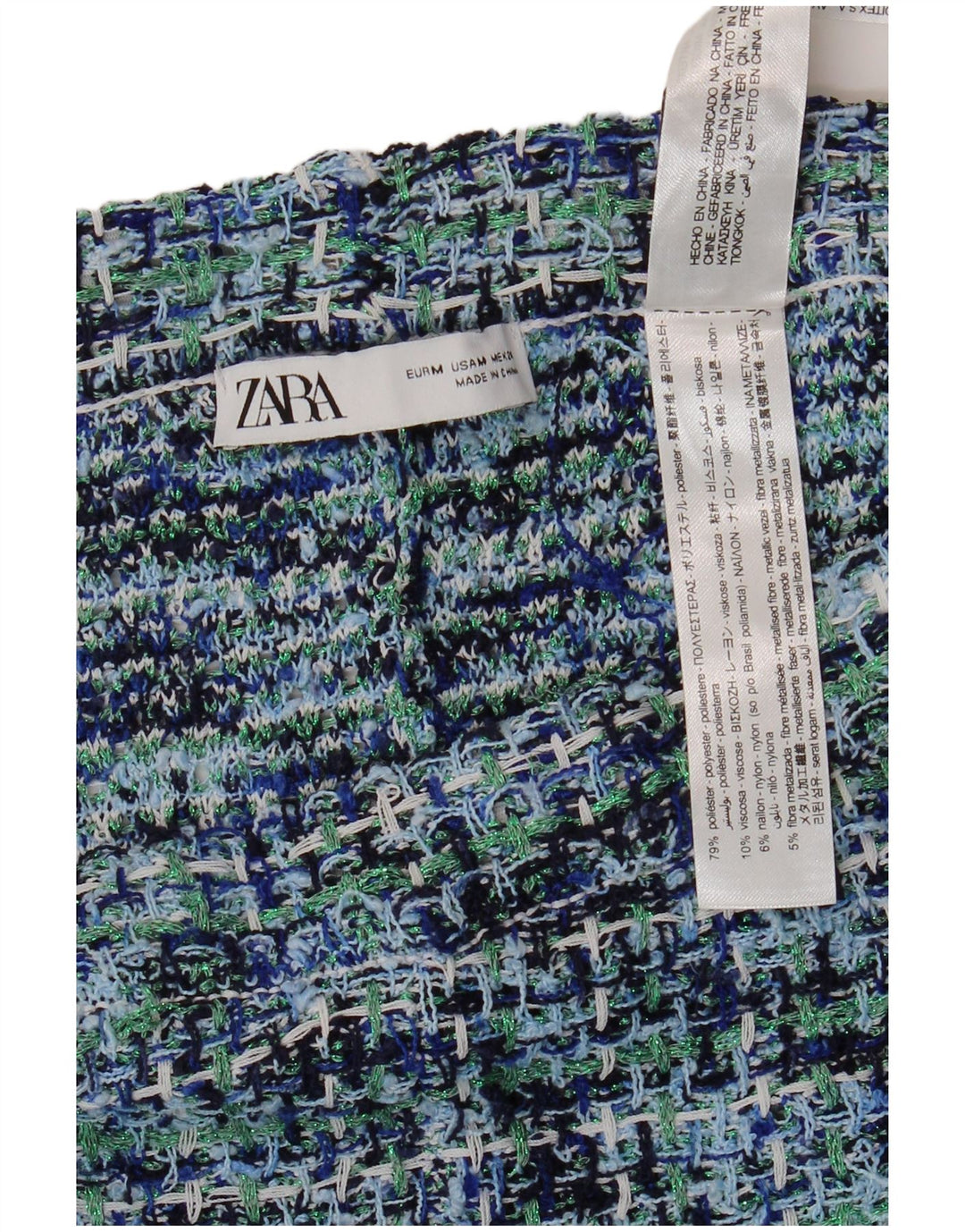 ZARA Γυναικείο ίσιο casual παντελόνι Medium W30 L27 Πολύχρωμο Check