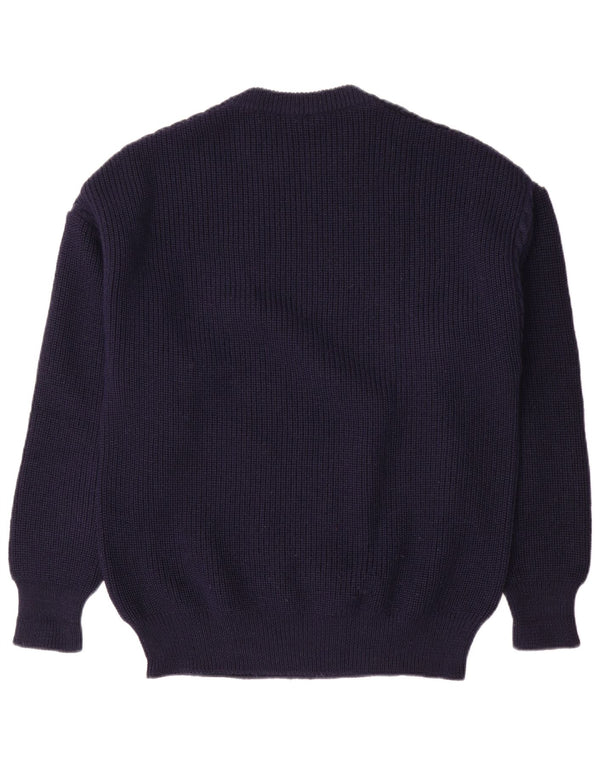 Ellesse Ανδρικό πουλόβερ με λαιμόκοψη IT 52 Large Navy Blue Wool