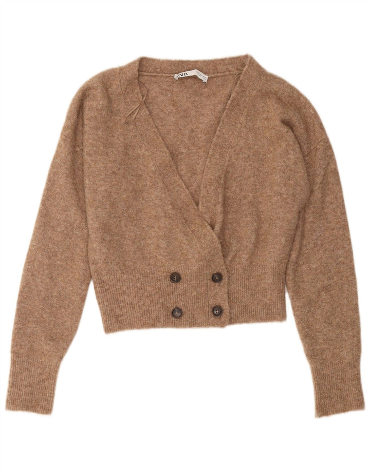 Ζακέτα Zara Oversized Crop UK 10 Small Beige