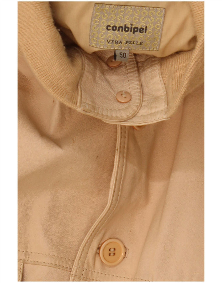 Ανδρικό Δερμάτινο Μπουφάν Conbipel IT 50 Large Beige Leather