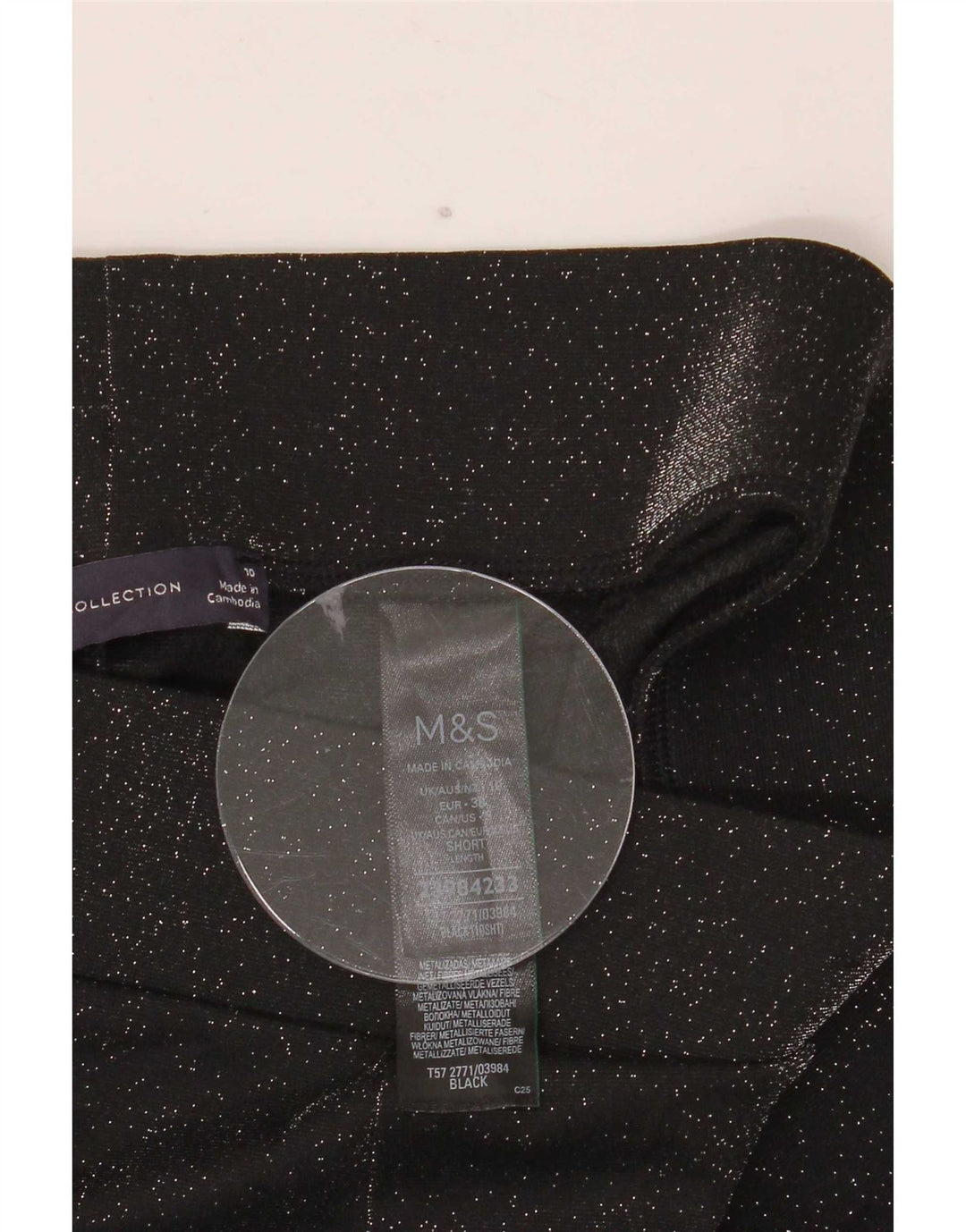 Marks & Spencer Γυναικεία κολάν UK 10 Small Black Flecked Polyamide