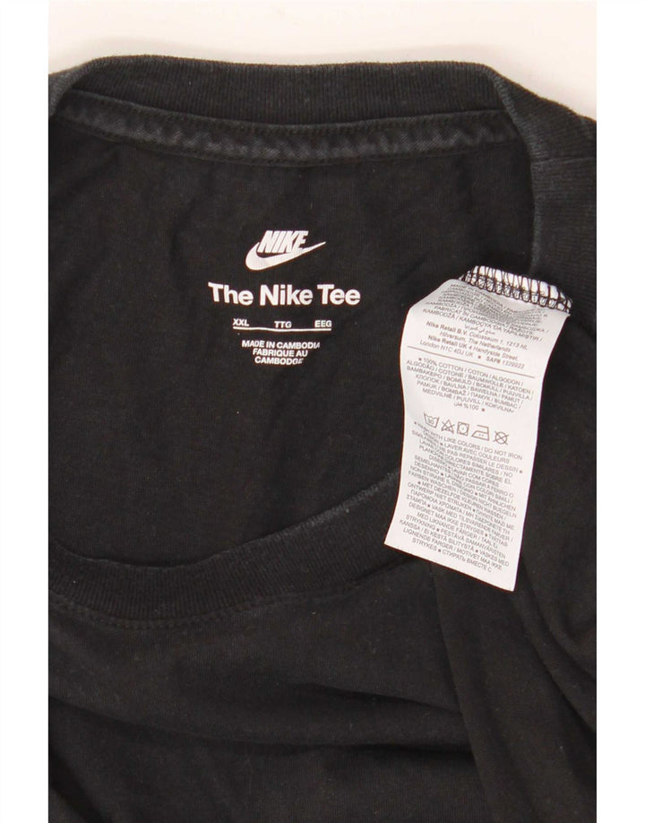 Ανδρικό T-Shirt Nike Top 2XL Μαύρο βαμβακερό