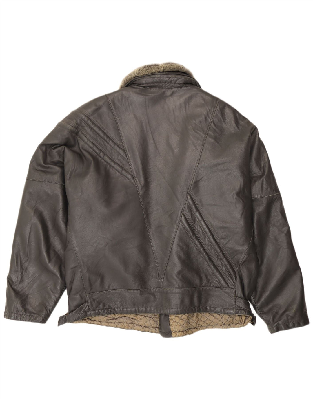 Vintage Ανδρικό Δερμάτινο Biker Jacket UK 40 Large Black Leather