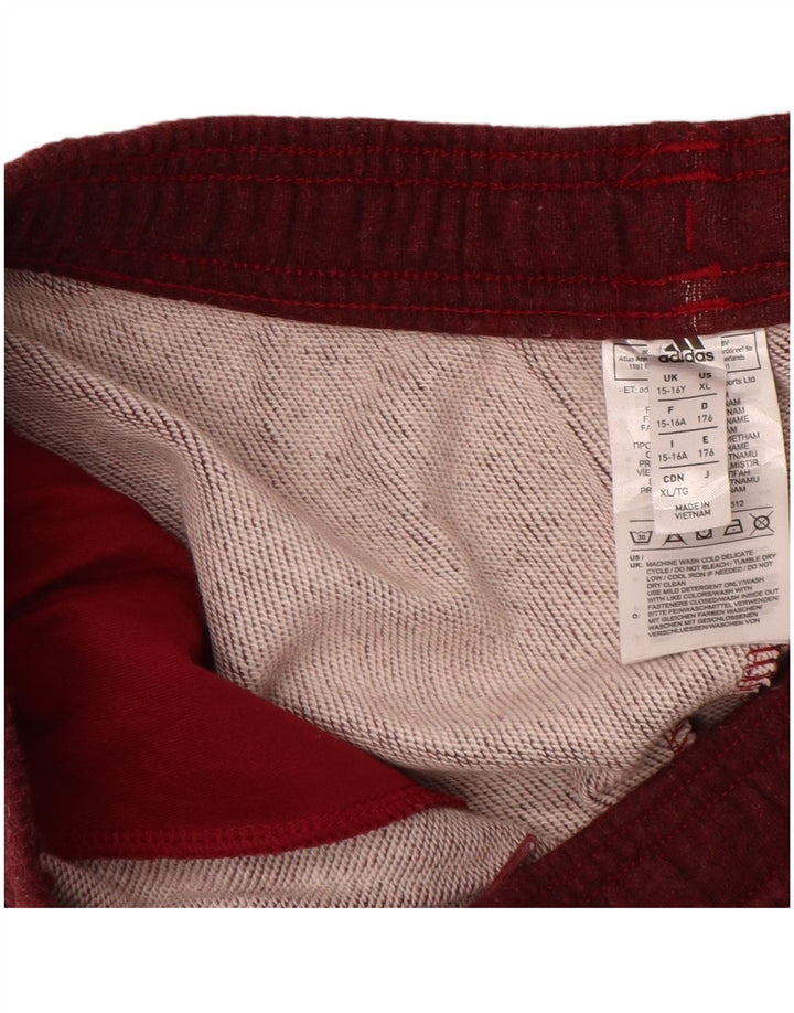 Παντελόνι αθλητικής φόρμας ADIDAS για αγόρια 15-16 ετών Βουργουνδί βαμβακερό