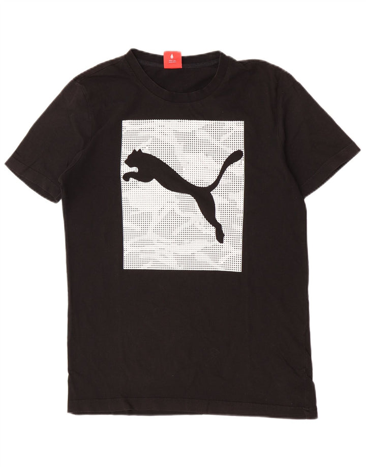 Ανδρικό γραφικό μπλουζάκι Puma, μικρό μαύρο βαμβακερό
