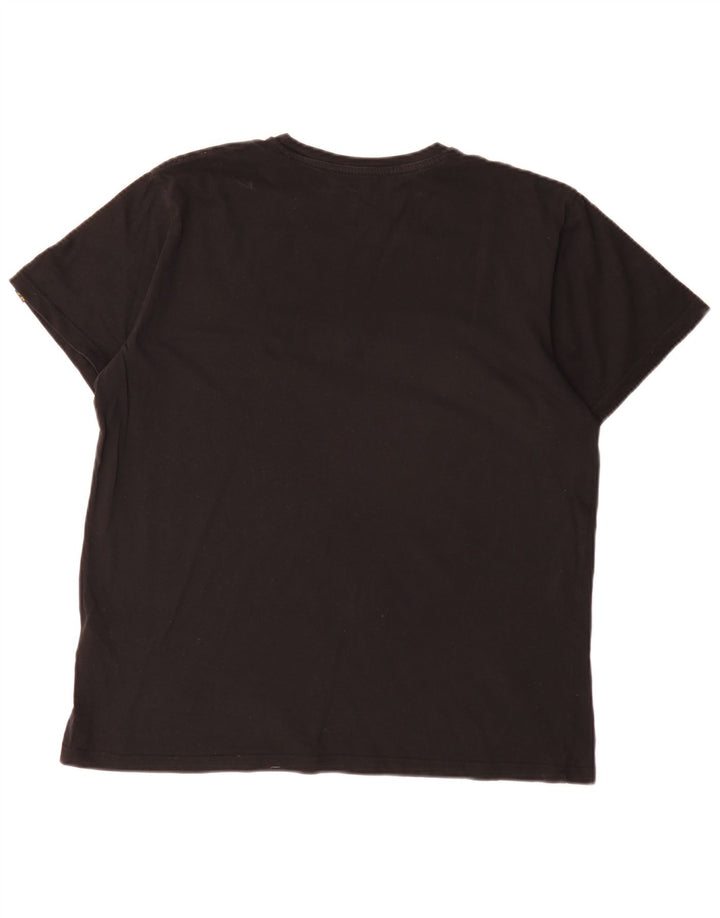 Ανδρικό T-Shirt Alpha Industries Top μεγάλο μαύρο βαμβακερό